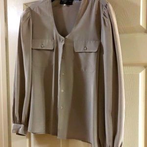 Ladies Taupe dress blouse